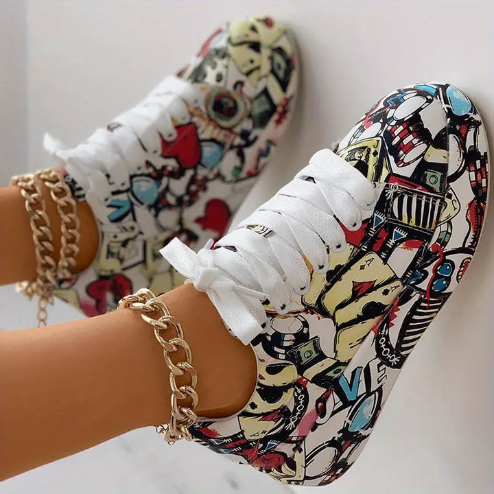 Teagan - Stylish Graffiti Sneakers