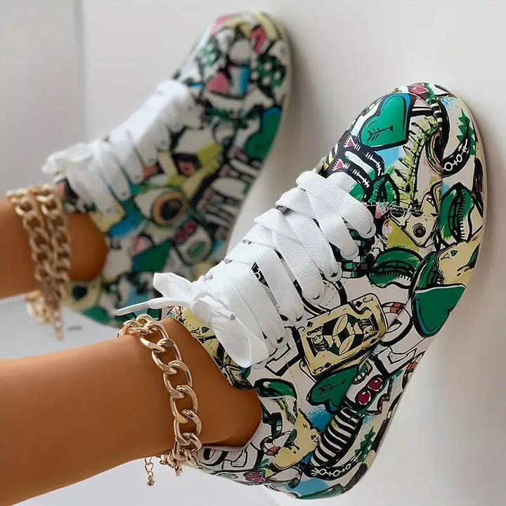 Teagan - Stylish Graffiti Sneakers