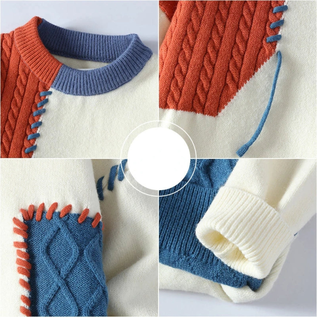 Kieran - Cozy Patchwork Sweater