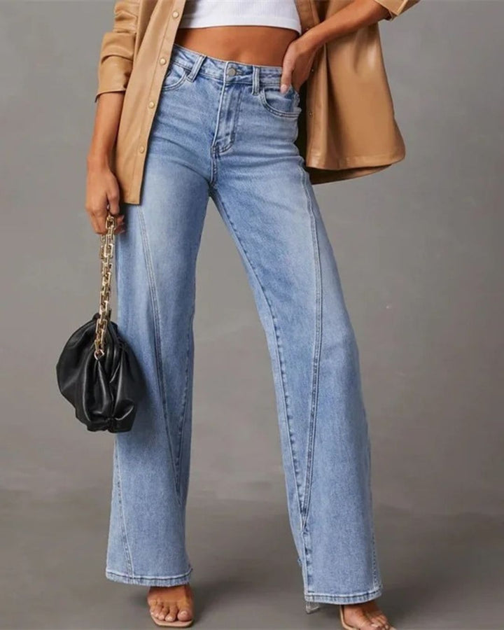 Thea - High Waisted Flared Jeans