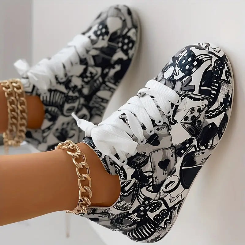 Teagan - Stylish Graffiti Sneakers