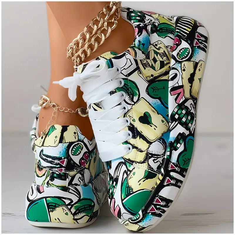 Teagan - Stylish Graffiti Sneakers