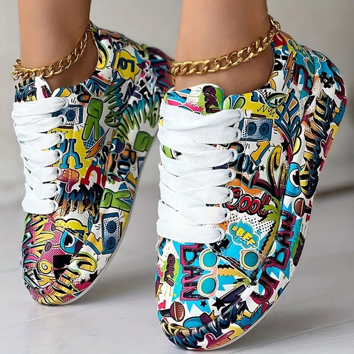 Teagan - Stylish Graffiti Sneakers