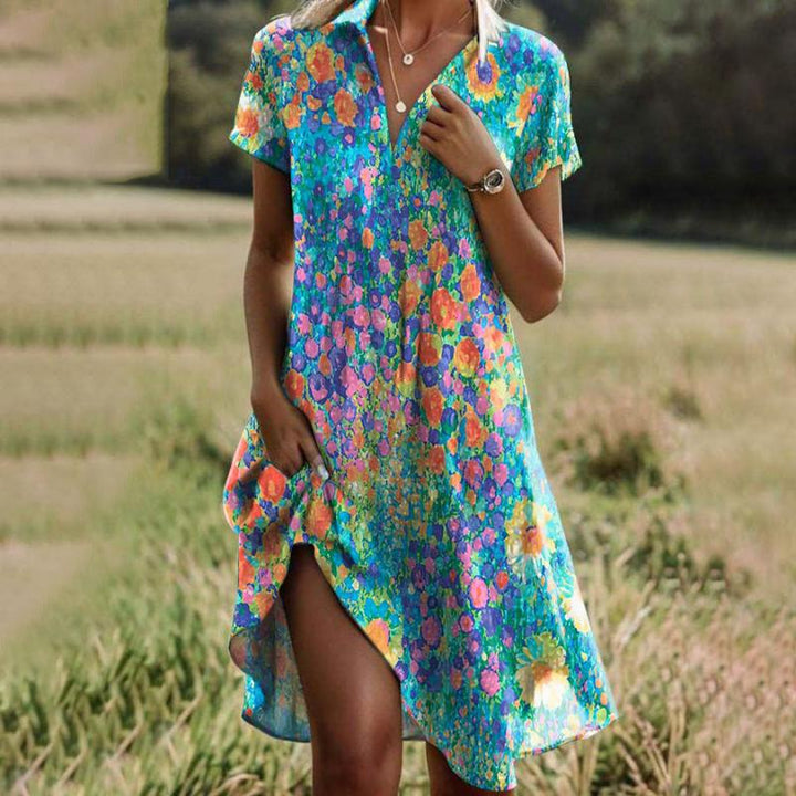 Hazel - Colorful Flowy Dress