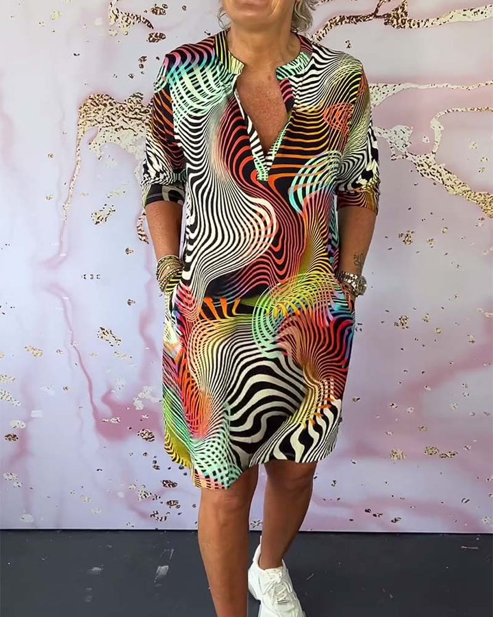 Megan - Colorful Patterned Dress