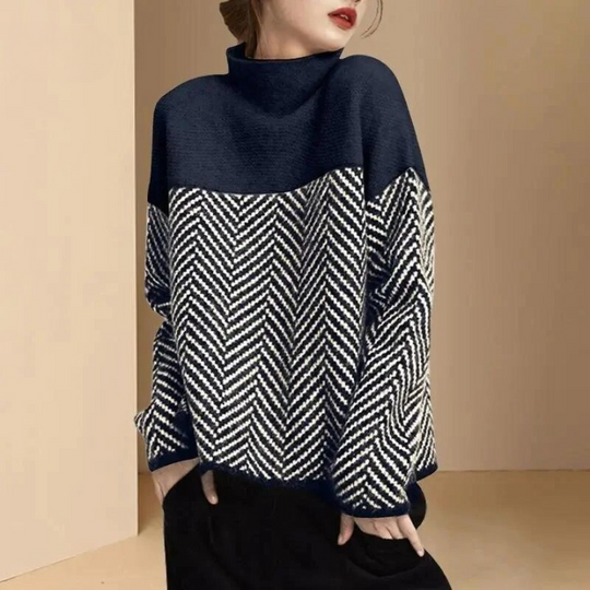 Daniela - high neck cotton sweater