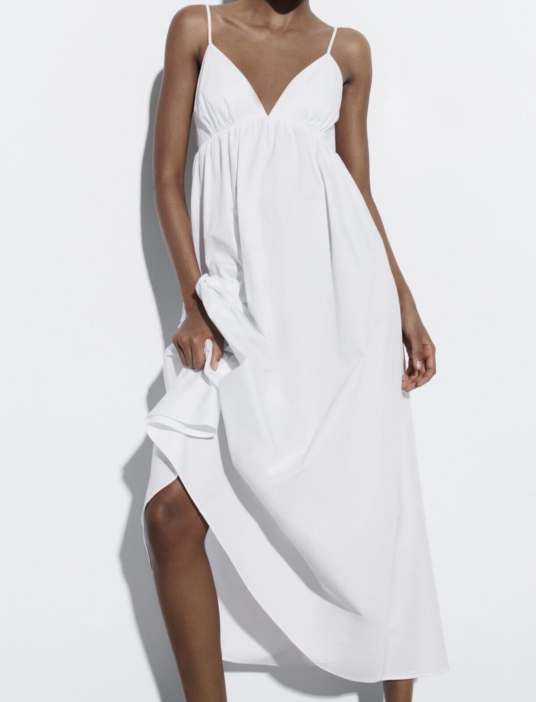 Hannah - White Midi Dress