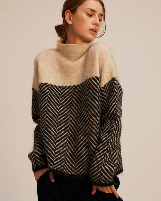 Daniela - high neck cotton sweater